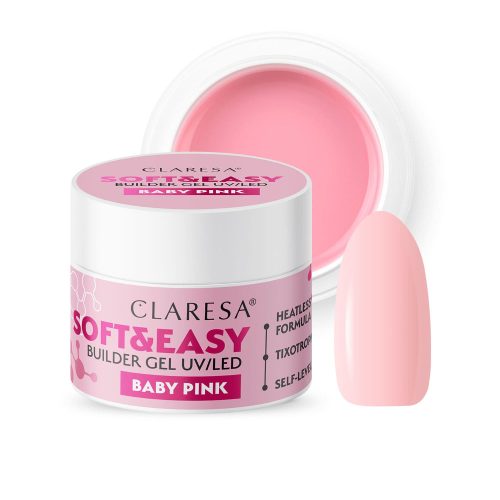 Építő zselé  Claresa Soft &Easy   BABY PINK    45  gr  