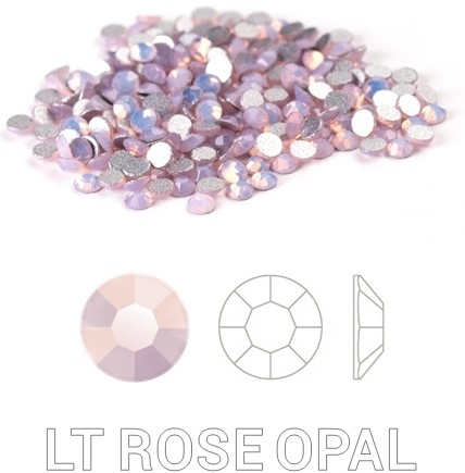 PN kristálykõ  tasakban 20 db Light Rose Opal s3 (343)
