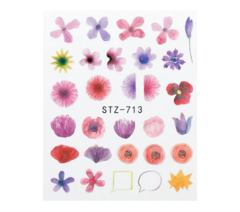 Matrica szép virágok akril   713