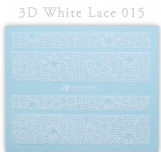 3D White Lace fehér öntapadó matrica No 015