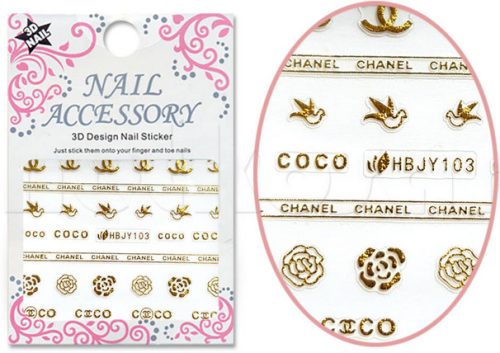Coco Chanel Matrica CH Divatház márka arany logó 103