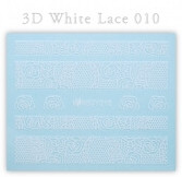 3D White   Lace  öntapadó  matrica     010