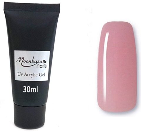  Moonbasanail jó minőségű polygél  30 gr    pink  07   tubus   acryl