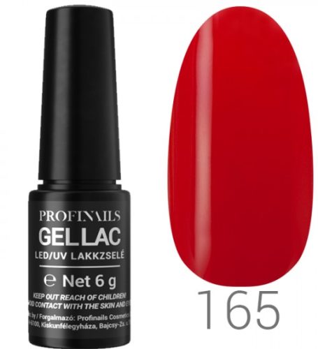 Profinails piros gél lakk 165