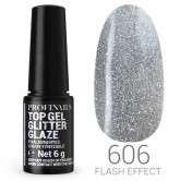 PN Top Gél Glitter Glaze Flash Effekt fixálásmentes LED/UV fényzselé 6g No. 606 