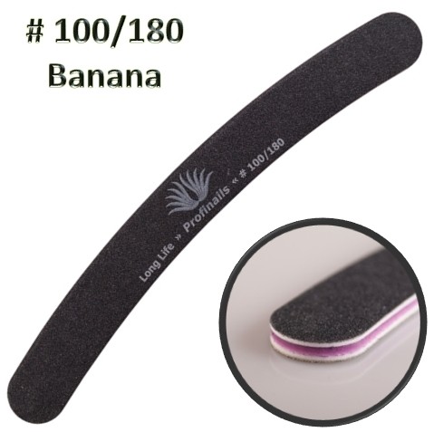 Profinails  banán   fekete reszelő  100/180