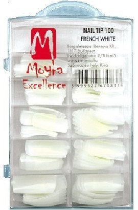 Moyra fehér  tip egyenes   100 db-os    french white 