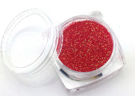 Csillámpor glitter piros 237 
